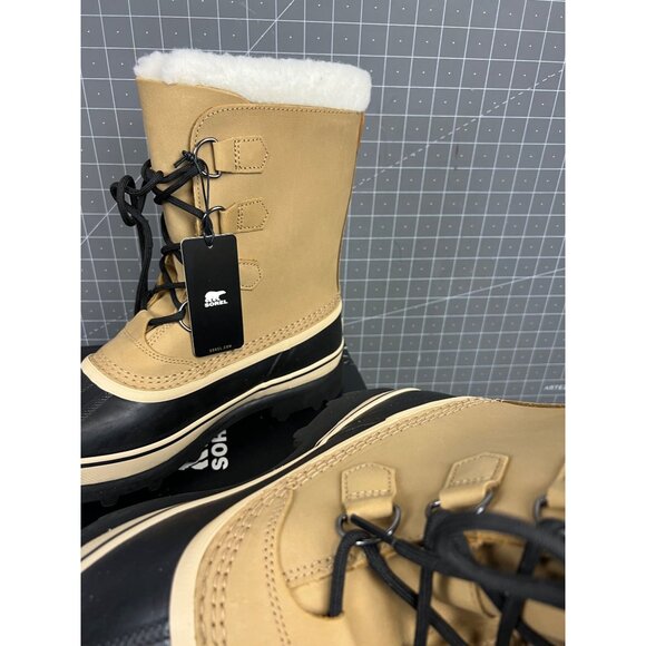 SOREL Caribou Men's Waterproof Boot Size 9 - Tan Insulated NEW - Picture 6 of 10